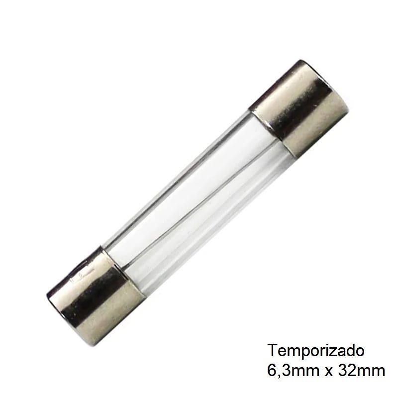 FUSIBLE CRISTAL Ø6.3 x 32mm LENTO 5A 250V HOMOLOGADO