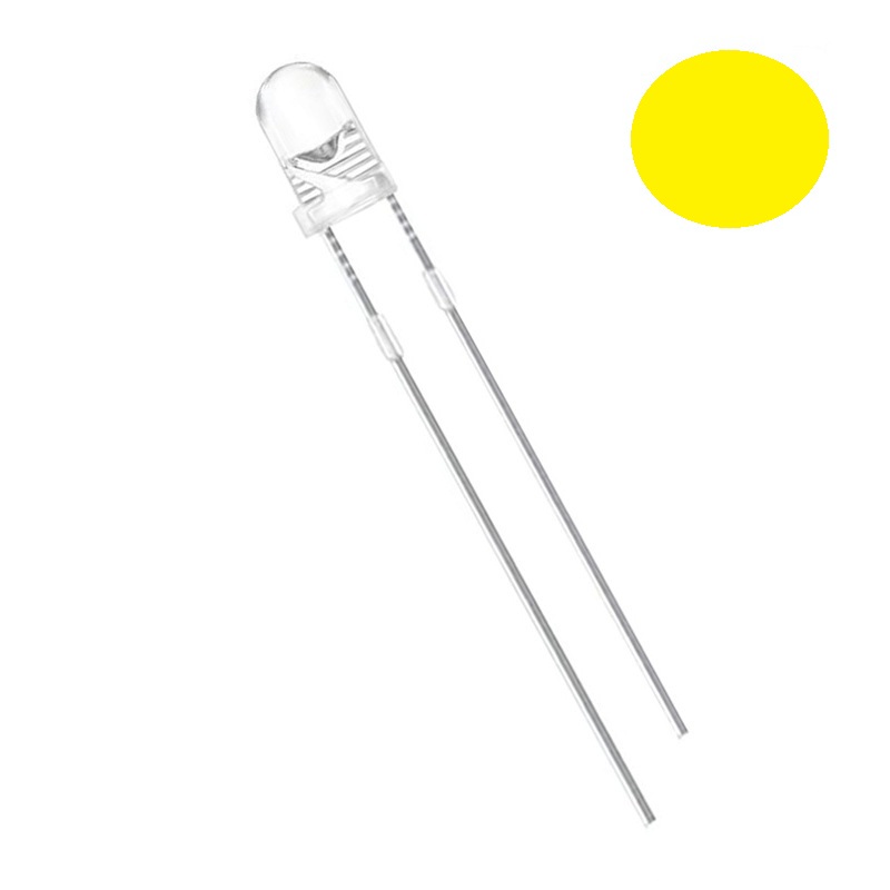 DIODO LED Ø3mm AMARILLO ALTO BRILLO 9000mcd 15º