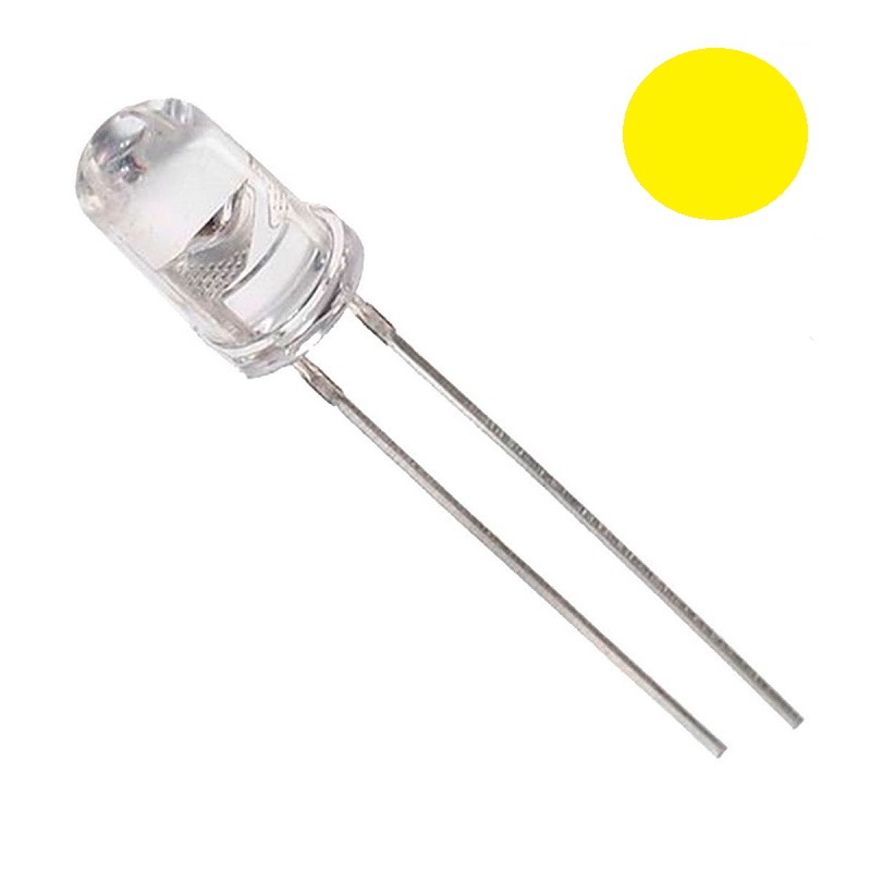 DIODO LED Ø5mm AMARILLO ALTO BRILLO 14.000mcd 15º