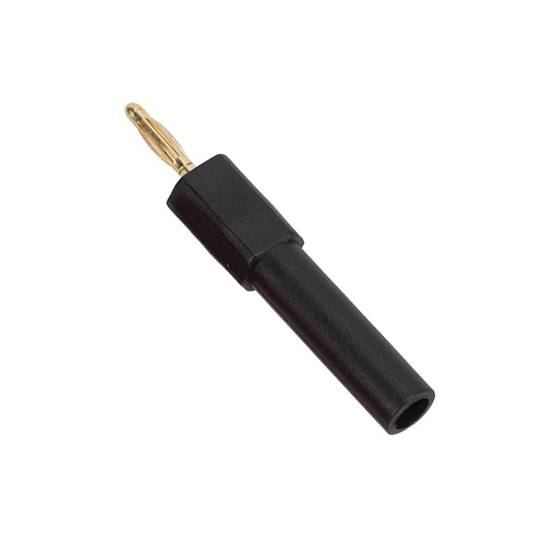 ADAPTADOR BANANA Ø4mm HEMBRA a MACHO Ø2mm NEGRO