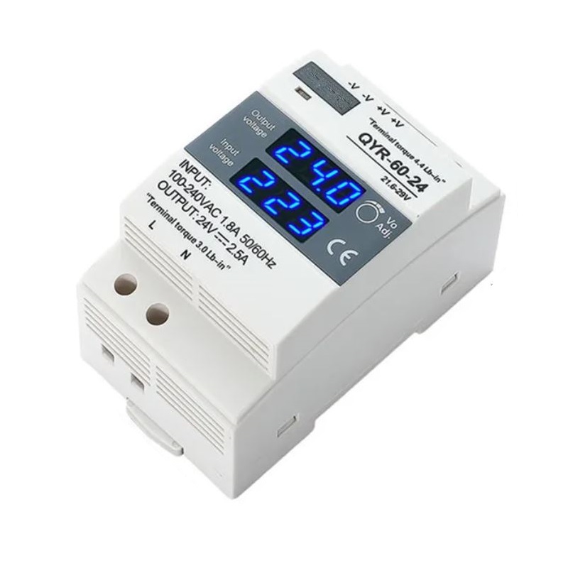 FUENTE CARRIL DIN 24VDC 2.5A 60W DISPLAY QYR-60