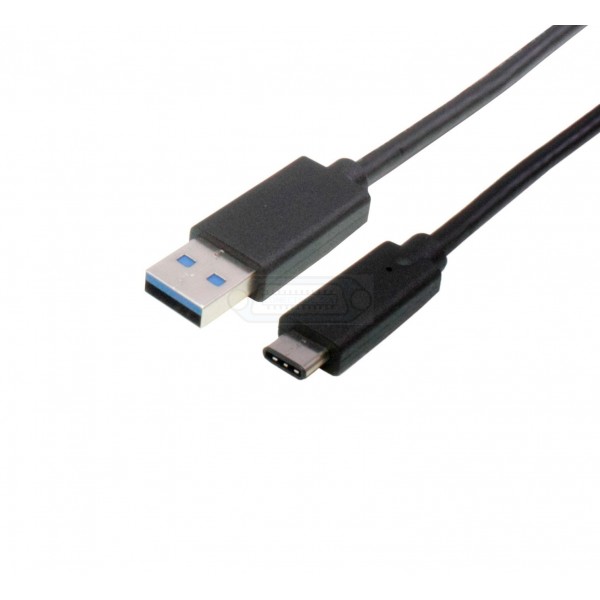 CABLE USB-A 3.0 MACHO a USB-C 3.1 MACHO NEGRO 1m