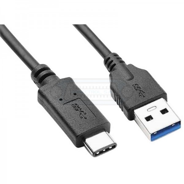 CABLE USB-C 3.1 MACHO a USB-A MACHO NEGRO 0.5m