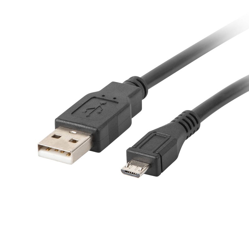 CABLE USB-A 2.0 MACHO a MicroUSB-B MACHO NEGRO 0.8m