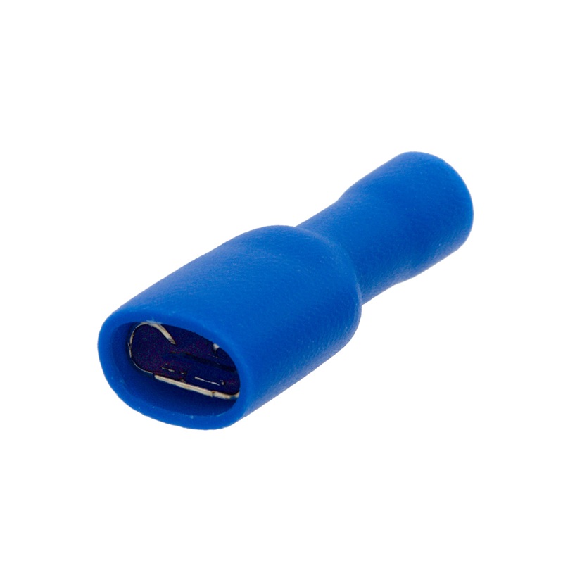 TERMINAL FASTON 6.35mm HEMBRA AISLADO AZUL 1.2/2.5mm²
