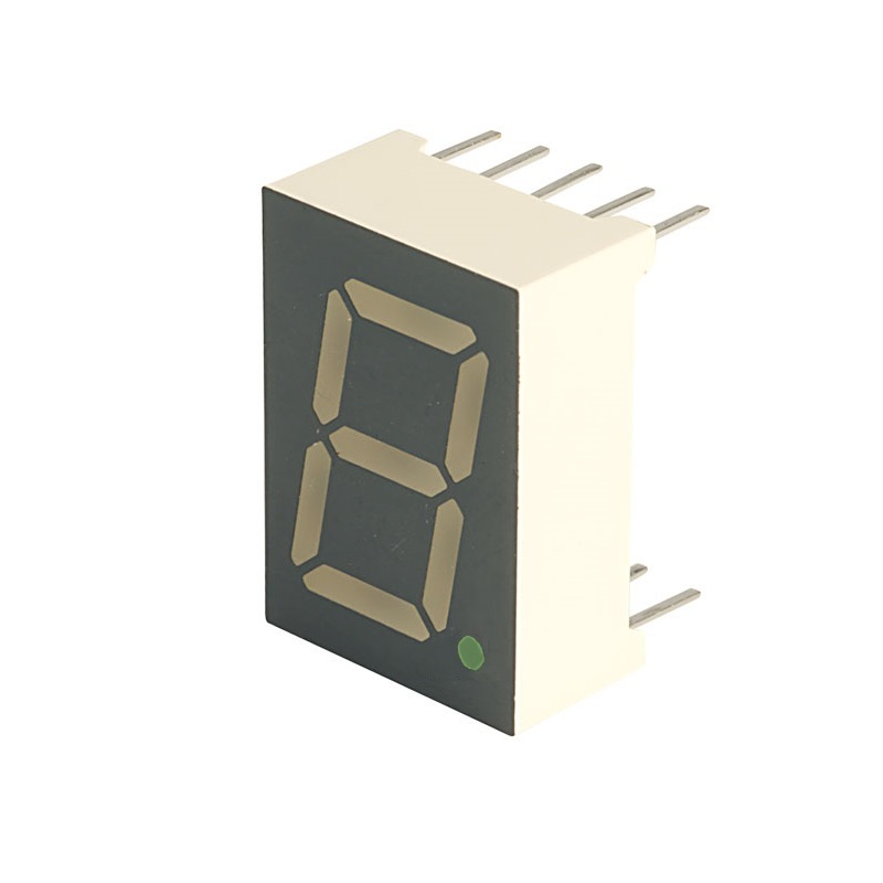 DISPLAY LED 7 SEGMENTOS 1 DIGITO/13mm CÁTODO C. PCB VERDE