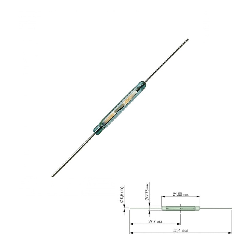 AMPOLLA REED 21mm 1 CONTACTO V/O