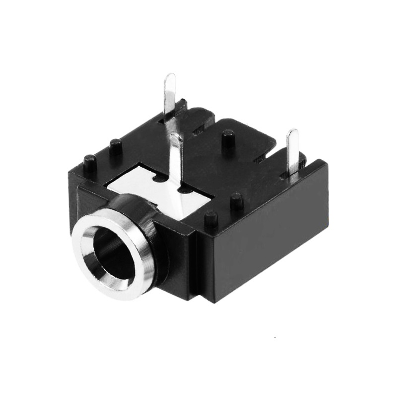 CONECTOR JACK 3.5mm HEMBRA 3P ESTÉREO PCB 90º