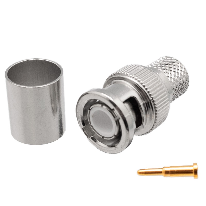 CONECTOR BNC MACHO RECTO CRIMPAR RG11