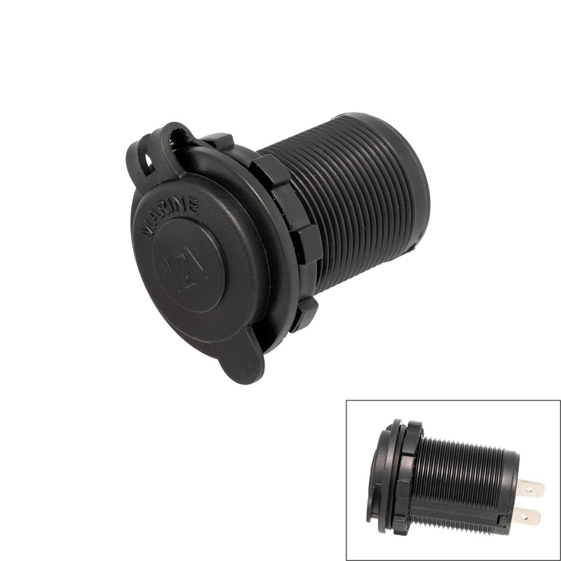 BASE MECHERO AUTO HEMBRA CON TAPA PANEL ROSCA Ø28.5mm