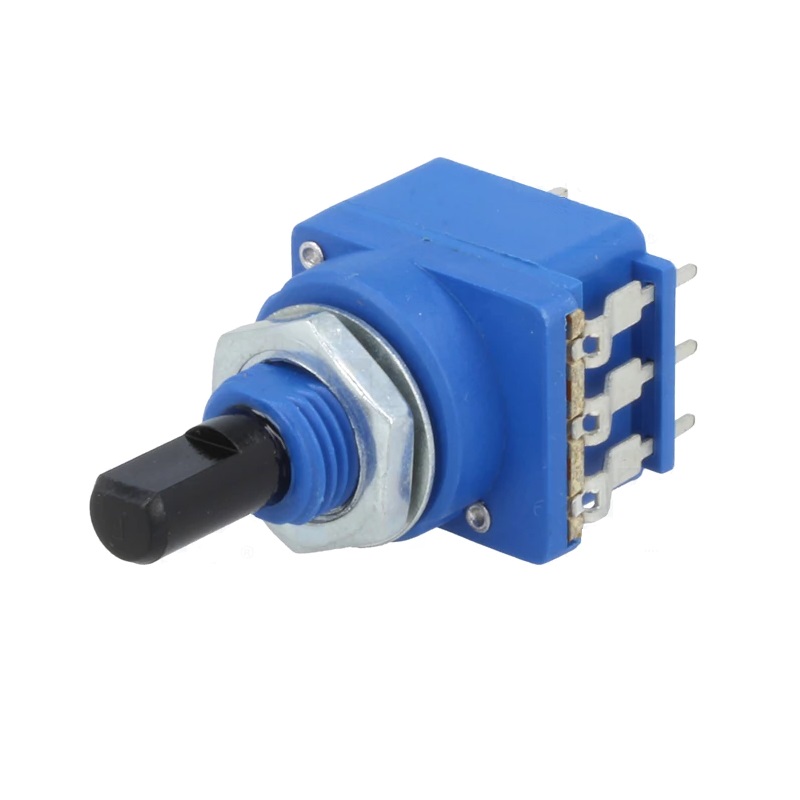 POTENCIÓMETRO PANEL LINEAL 100K METAL EJE Ø6mm INTERRUPTOR