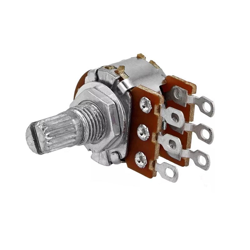 POTENCIÓMETRO PANEL LINEAL 50K TANDEM METAL MINI EJE Ø6mm